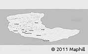 Gray Panoramic Map of Bailundo, single color outside