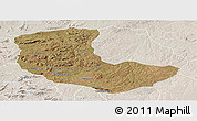 Satellite Panoramic Map of Bailundo, lighten