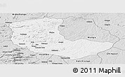 Silver Style Panoramic Map of Bailundo