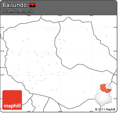 Blank Simple Map of Bailundo, no labels