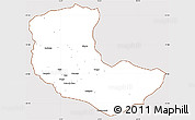 Classic Style Simple Map of Bailundo, cropped outside