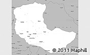 Gray Simple Map of Bailundo