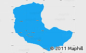 Political Simple Map of Bailundo, single color outside