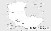 Silver Style Simple Map of Bailundo