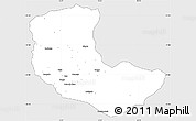 Silver Style Simple Map of Bailundo, single color outside