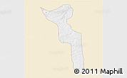 Classic Style 3D Map of Katchiungo, single color outside