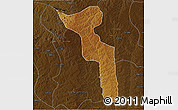 Physical 3D Map of Katchiungo, darken
