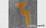 Physical 3D Map of Katchiungo, desaturated