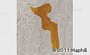 Physical 3D Map of Katchiungo, lighten, semi-desaturated
