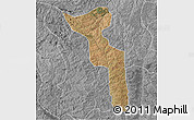 Satellite 3D Map of Katchiungo, desaturated