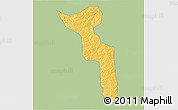 Savanna Style 3D Map of Katchiungo, single color outside