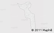 Silver Style 3D Map of Katchiungo, single color outside