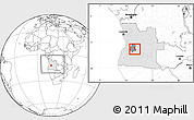 Blank Location Map of Katchiungo, highlighted country, highlighted parent region, within the entire country
