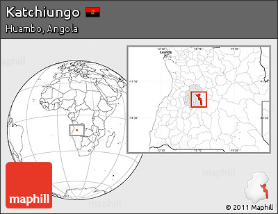 Blank Location Map of Katchiungo, highlighted parent region