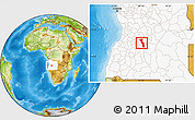 Physical Location Map of Katchiungo, highlighted country