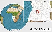 Satellite Location Map of Katchiungo, highlighted country