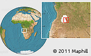 Satellite Location Map of Katchiungo, highlighted parent region