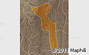 Physical Map of Katchiungo, semi-desaturated