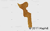 Physical Map of Katchiungo, single color outside