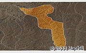 Physical Panoramic Map of Katchiungo, darken, semi-desaturated