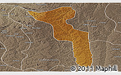 Physical Panoramic Map of Katchiungo, semi-desaturated
