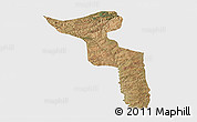 Satellite Panoramic Map of Katchiungo, single color outside