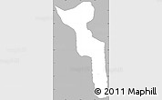 Gray Simple Map of Katchiungo, single color outside