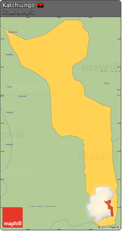 Savanna Style Simple Map of Katchiungo