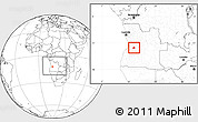 Blank Location Map of Londuimbali, within the entire country