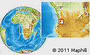 Physical Location Map of Londuimbali, highlighted parent region, within the entire country