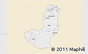 Classic Style 3D Map of Longojo, single color outside