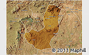 Physical 3D Map of Longojo, satellite outside