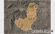 Satellite 3D Map of Longojo, darken, semi-desaturated