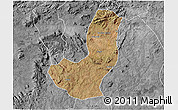 Satellite 3D Map of Longojo, desaturated