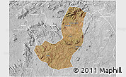 Satellite 3D Map of Longojo, lighten, desaturated