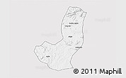 Silver Style 3D Map of Longojo, single color outside