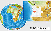 Physical Location Map of Longojo, highlighted country, within the entire country