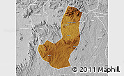Physical Map of Longojo, lighten, desaturated