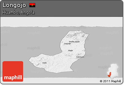 Gray Panoramic Map of Longojo, single color outside