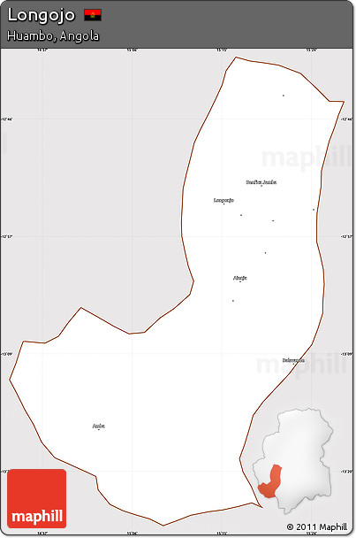 Classic Style Simple Map of Longojo, cropped outside