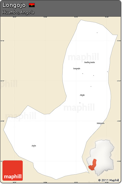 Classic Style Simple Map of Longojo, single color outside