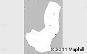 Gray Simple Map of Longojo, single color outside