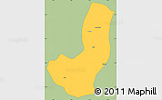 Savanna Style Simple Map of Longojo, single color outside