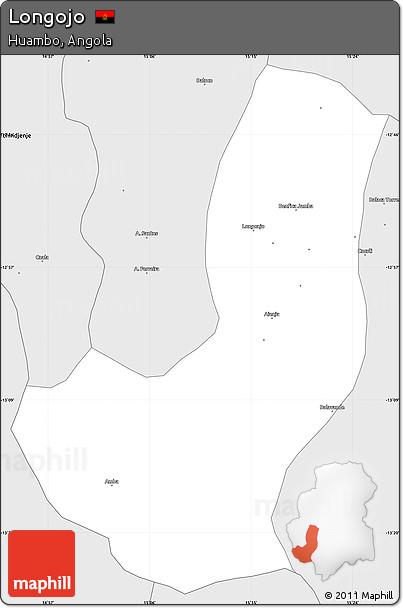 Silver Style Simple Map of Longojo