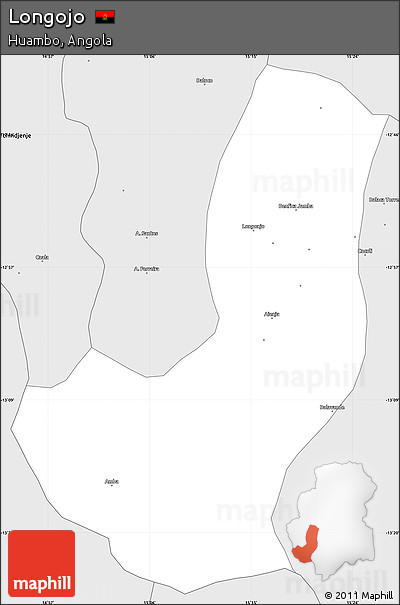 Silver Style Simple Map of Longojo