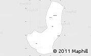 Silver Style Simple Map of Longojo, single color outside