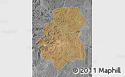 Satellite Map of Huambo, desaturated