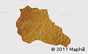 Physical 3D Map of Mungo, cropped outside