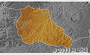 Physical 3D Map of Mungo, desaturated
