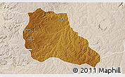 Physical 3D Map of Mungo, lighten